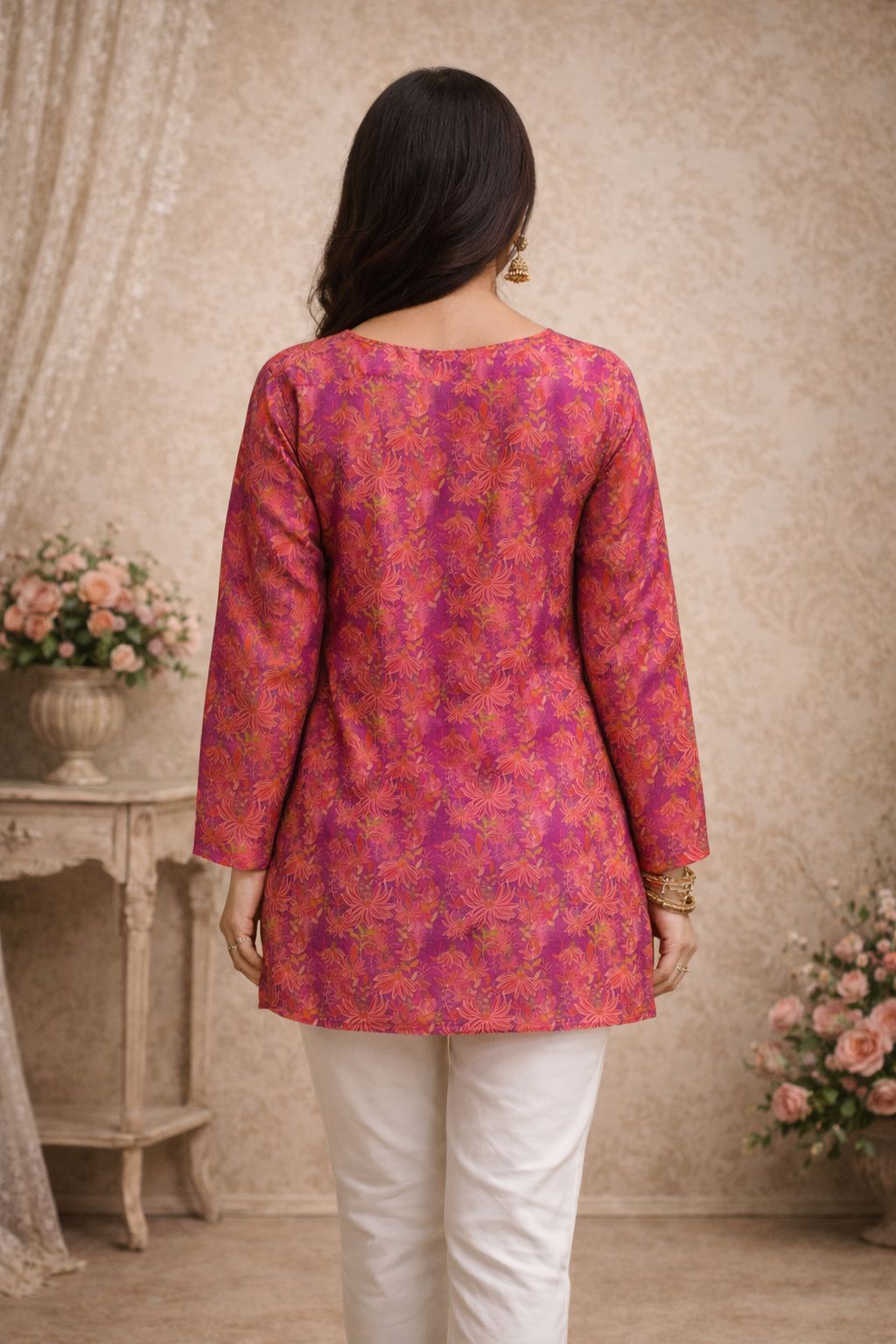 Aawiya RJ 14 Muslin Digital Printed Tunic Style Top