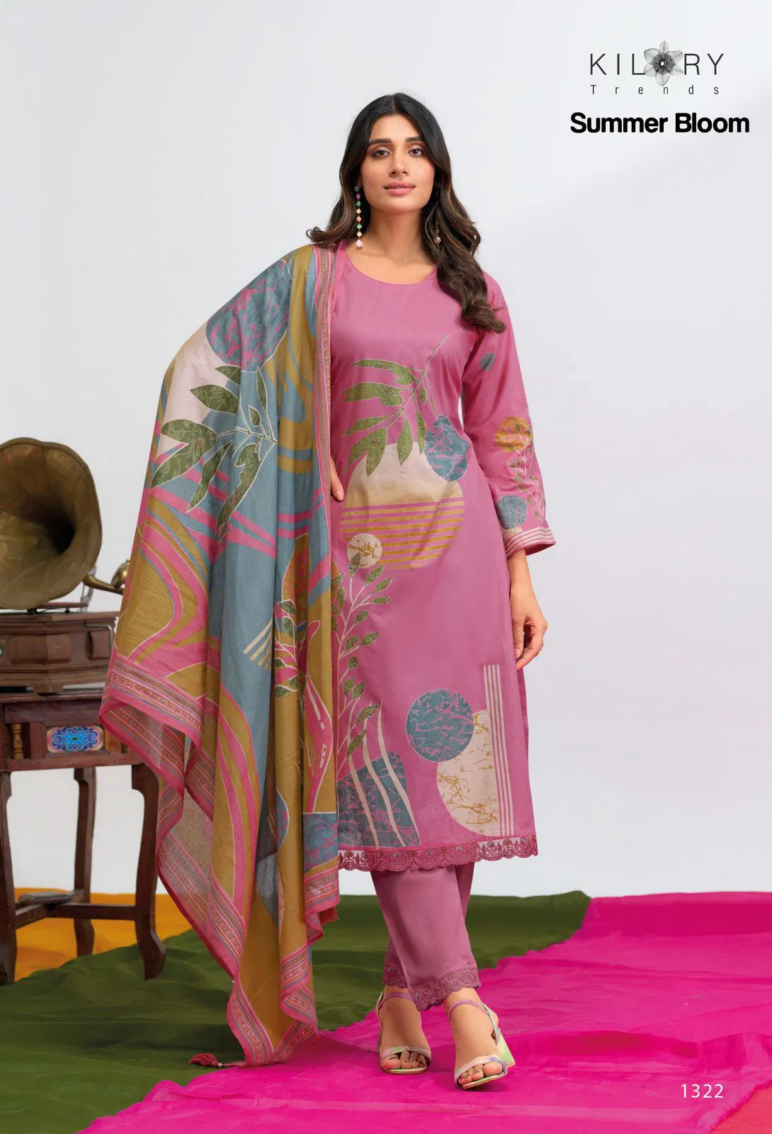 Kilory Summer Bloom Lawn Cotton Digital Print Embroidery Salwar Kameez