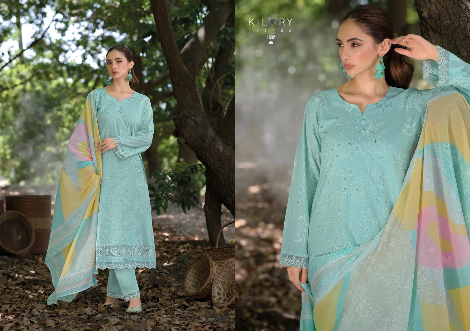 Kilory Surkhi Lawn Cotton Khadi Printed Salwar Kameez