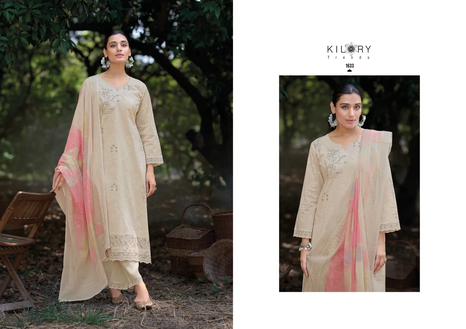 Kilory Surkhi Lawn Cotton Khadi Printed Salwar Kameez