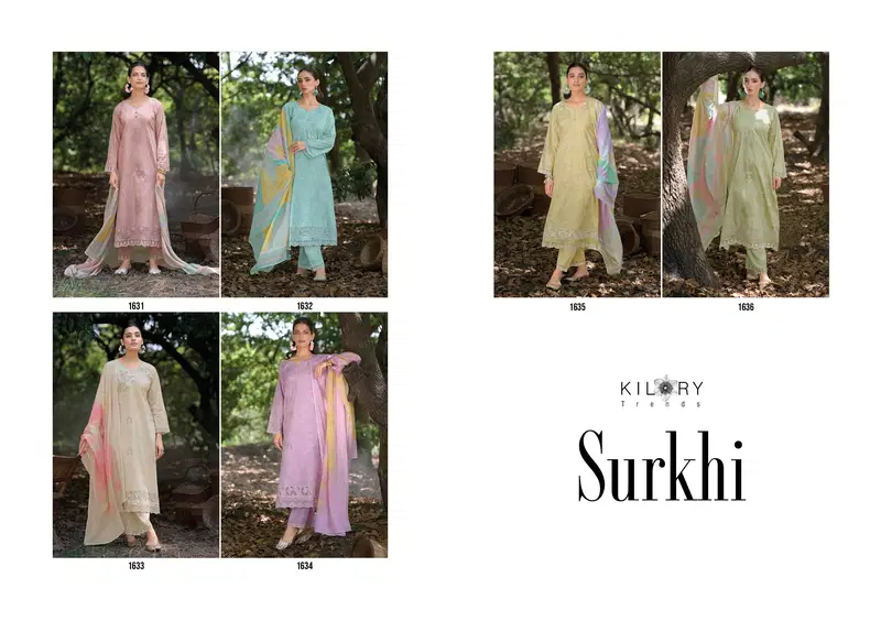 Kilory Surkhi Lawn Cotton Khadi Printed Salwar Kameez