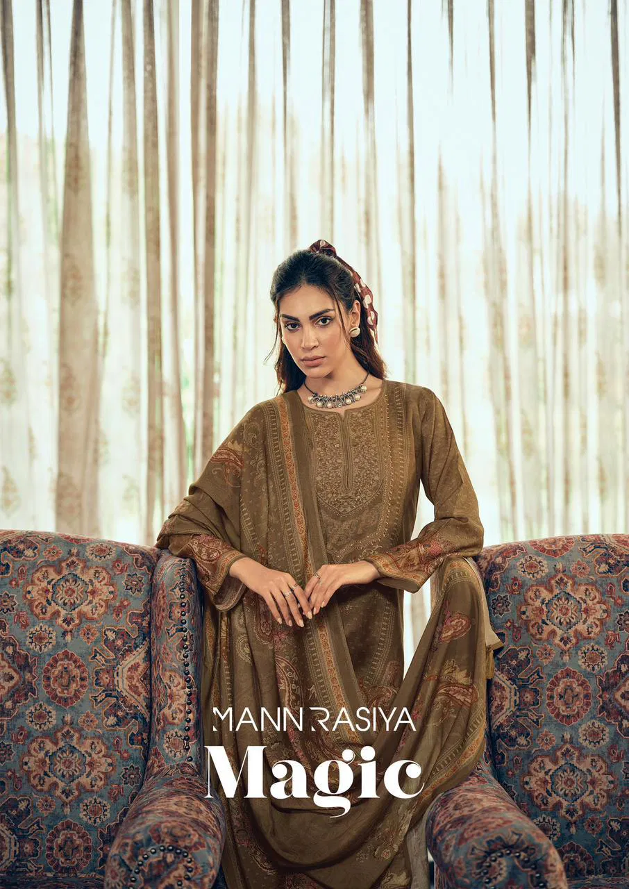 Mannrasiya Magic Viscose Linen With Heavy Khatli Worked Salwar Kameez