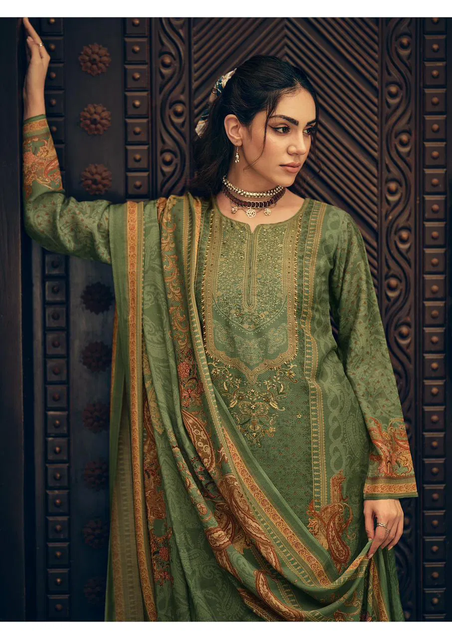 Mannrasiya Magic Viscose Linen With Heavy Khatli Worked Salwar Kameez