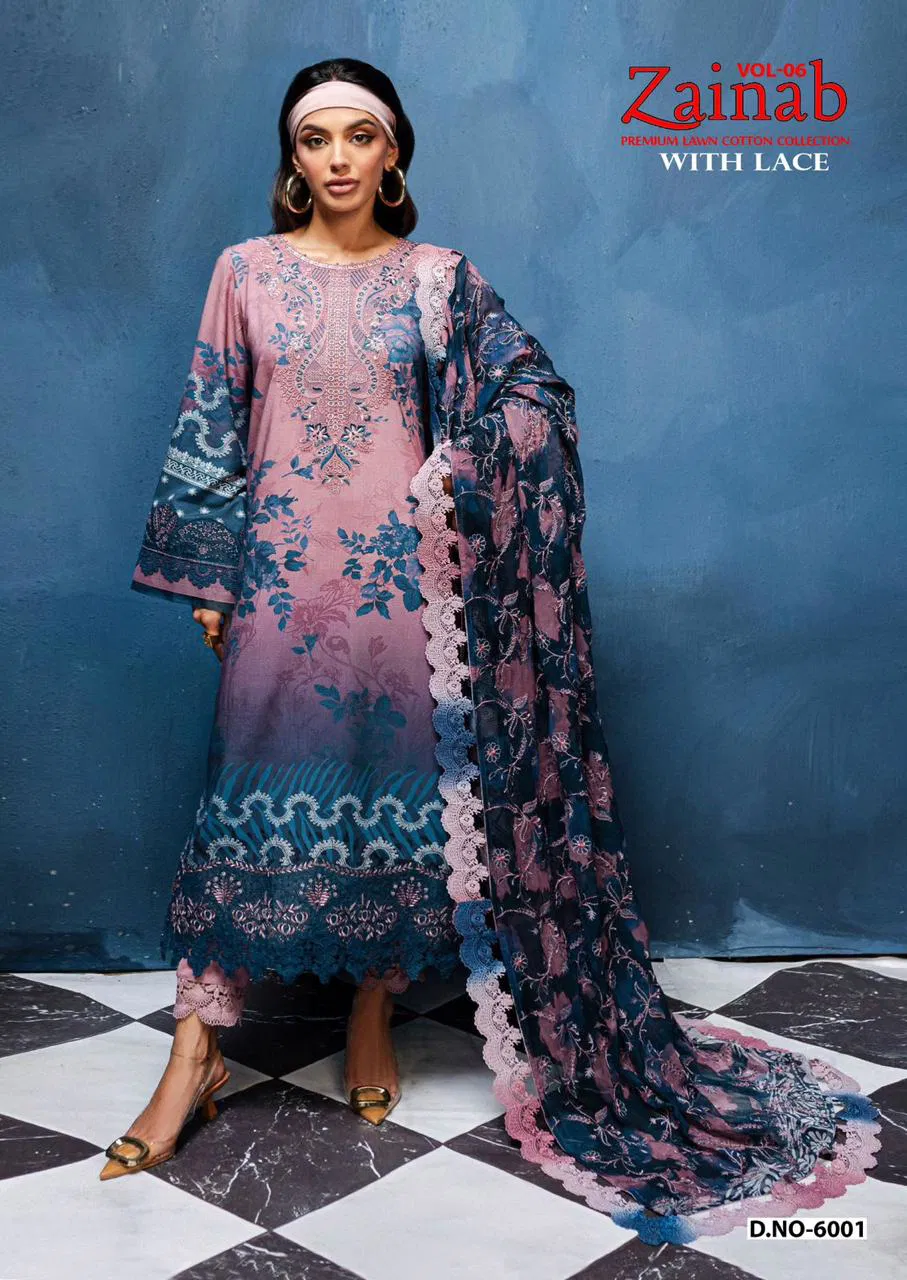 Miss World Choice Zainab Vol 6 Lawn Cotton Dress Material Collection