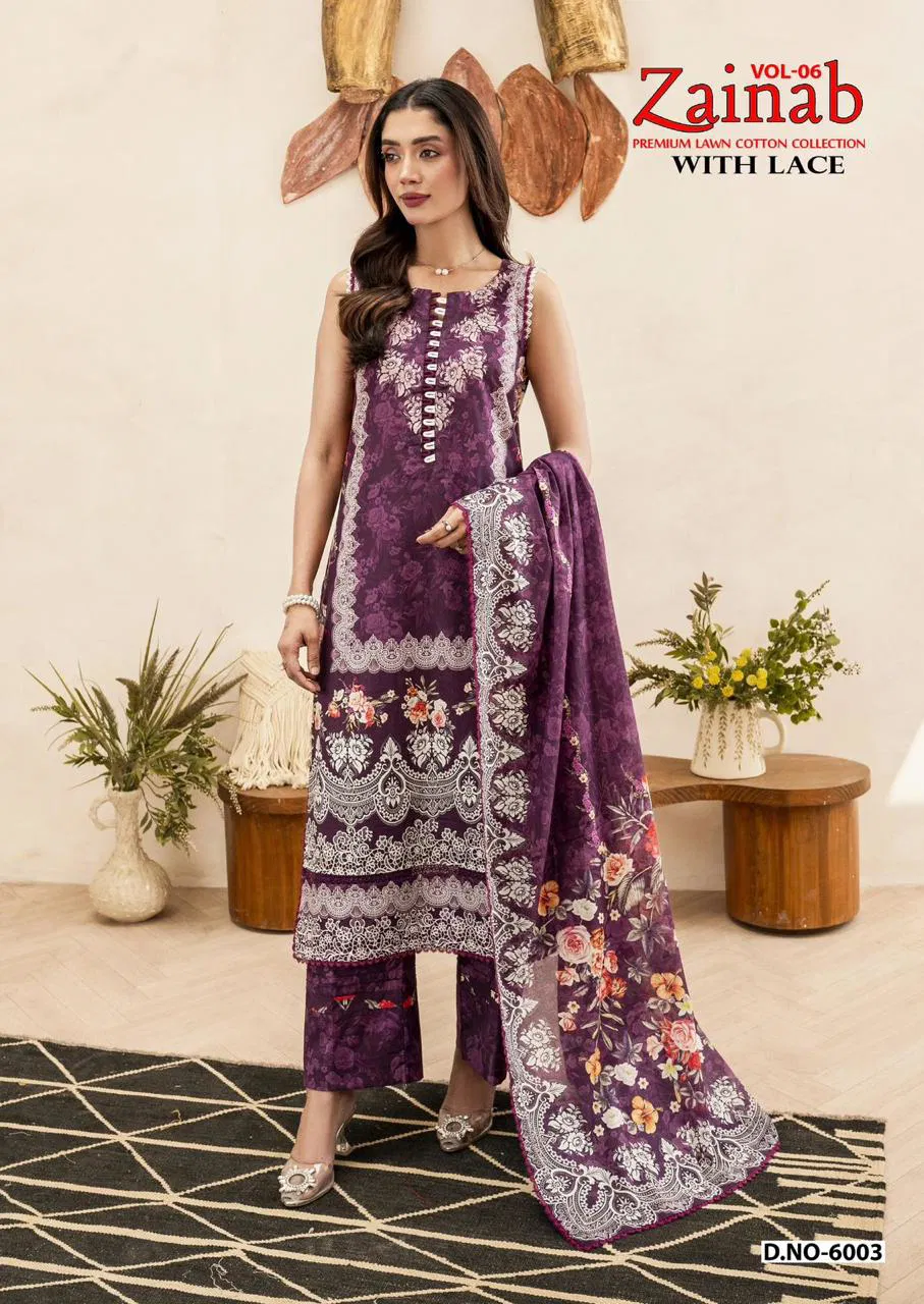 Miss World Choice Zainab Vol 6 Lawn Cotton Dress Material Collection