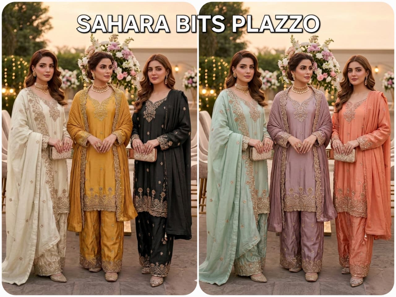 FM Sharara Plazo Ho Silk Readymade Set 