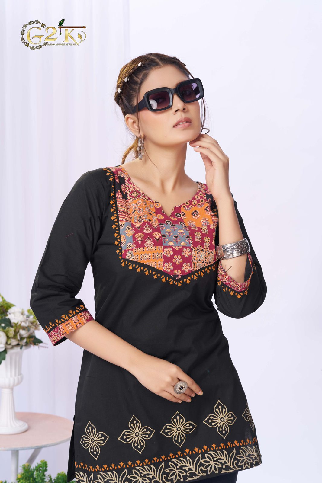 G2K Aneri Readymade Short Tunic Top