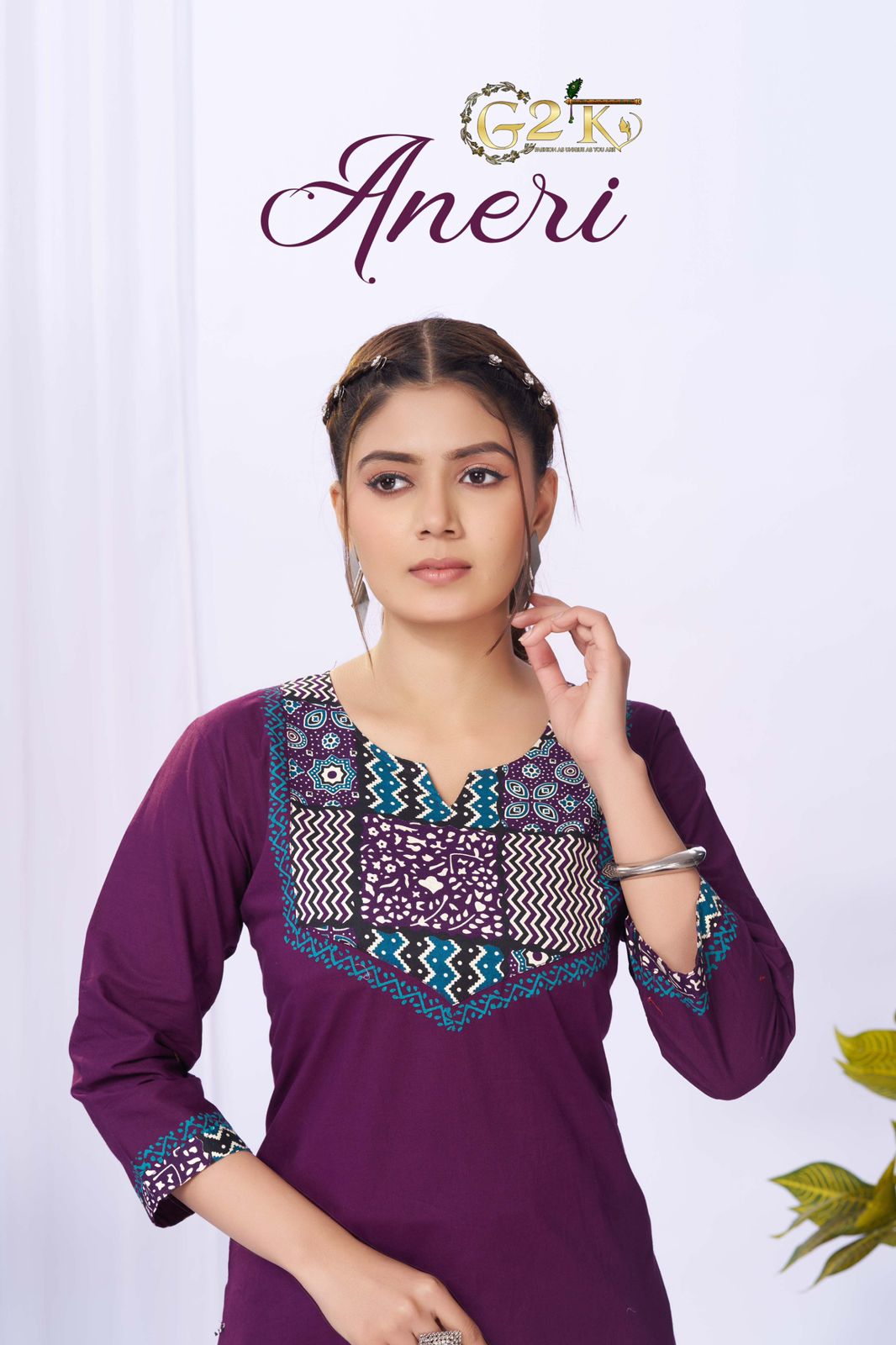 G2K Aneri Readymade Short Tunic Top