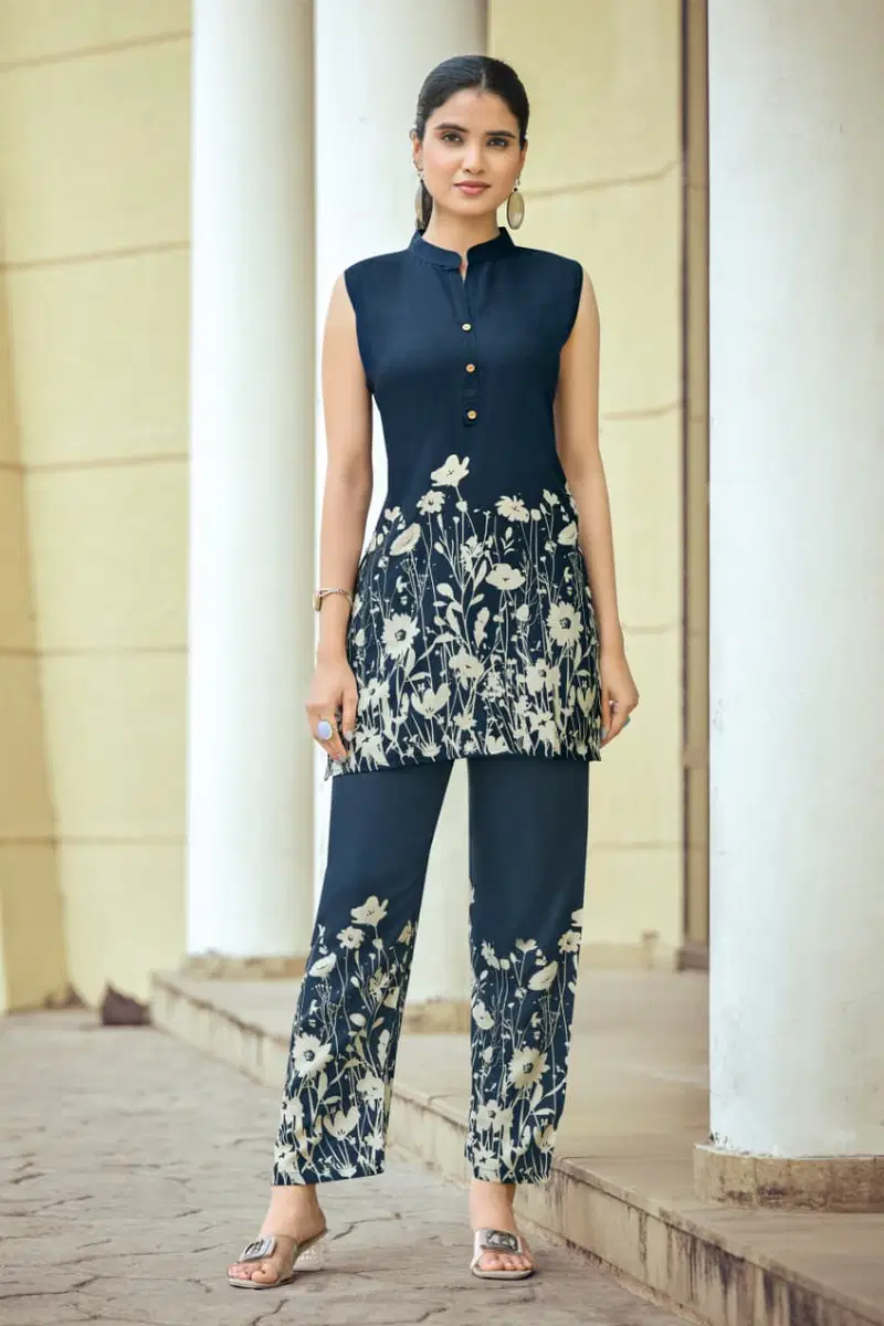 Tips And Tops Summer Beauty Vol 4 Rayon Discharge Printed Co Ord Set