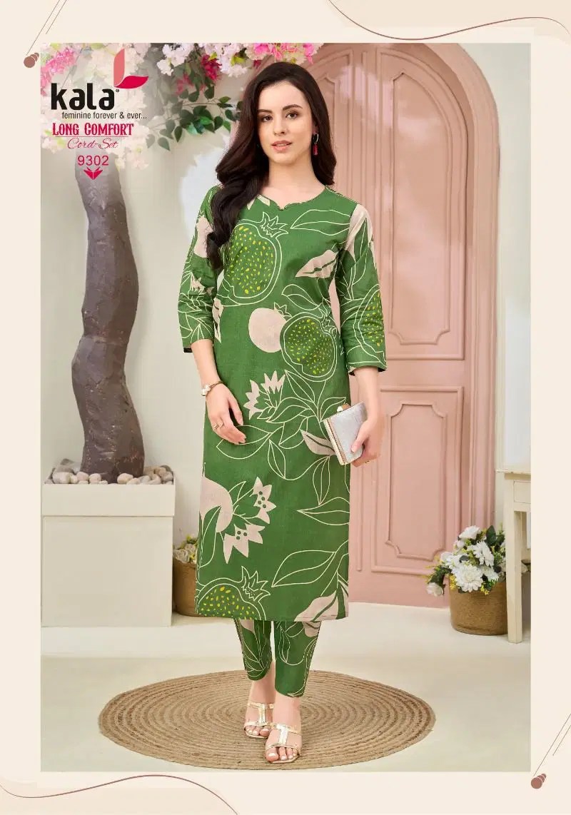 Kala Long Comfort Cord Set Vol 1 Cotton Printed Fancy Co Ord Set Collection