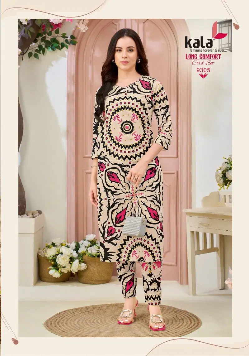 Kala Long Comfort Cord Set Vol 1 Cotton Printed Fancy Co Ord Set Collection