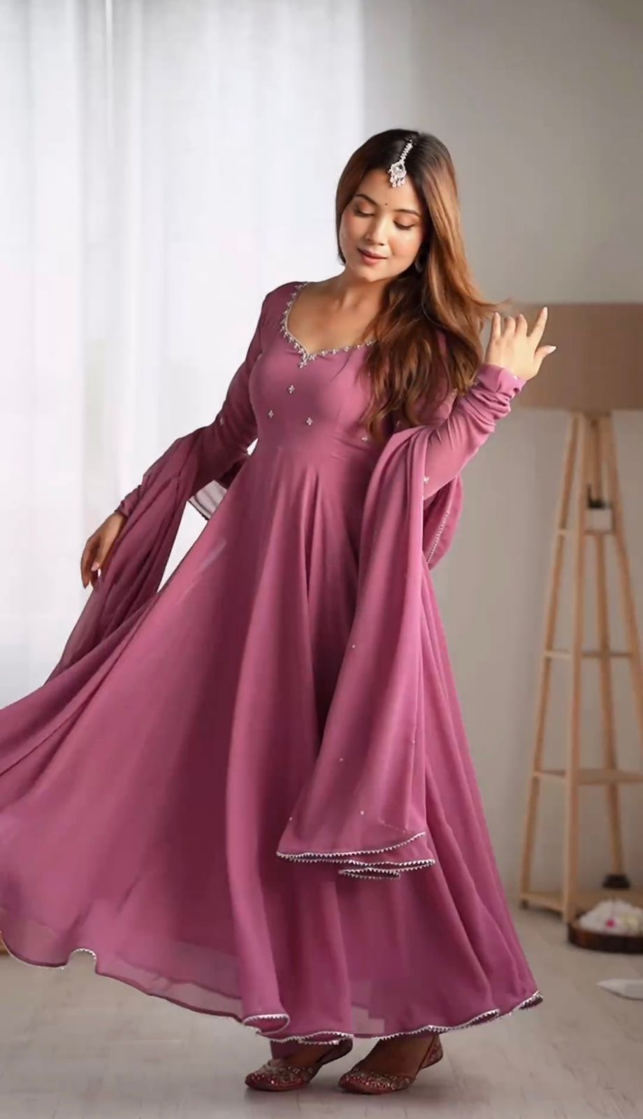 NCO 61 HSR Heavy Faux Georgette Embroidery Gown Collection
