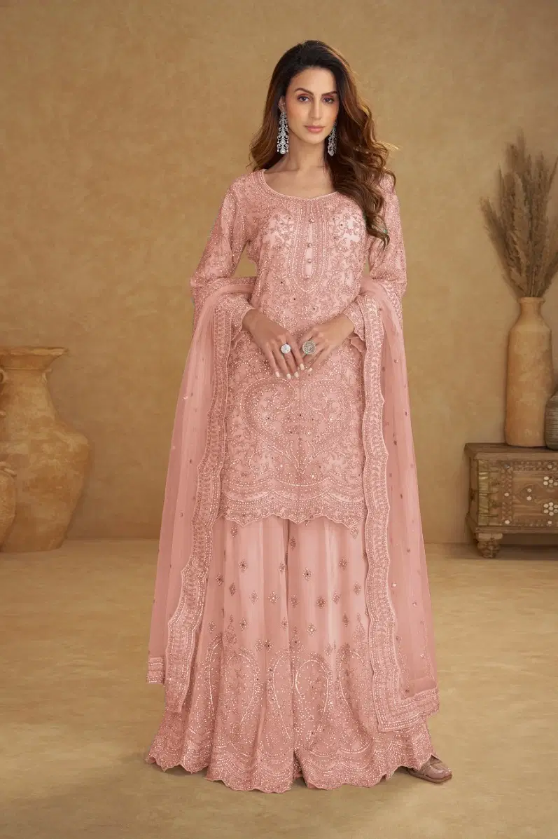 Safira 7590 Net With Embroidery Handworked Designer Salwar Kameez