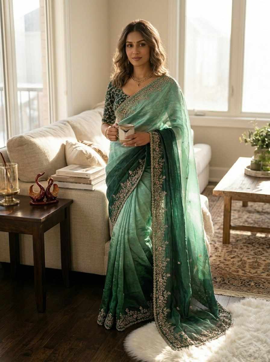 Kc 2096 Soft Frendy Chiffon Beautiful Sequence Worked Designer Saree Collection