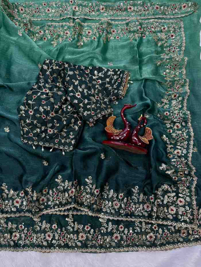 Kc 2096 Soft Frendy Chiffon Beautiful Sequence Worked Designer Saree Collection