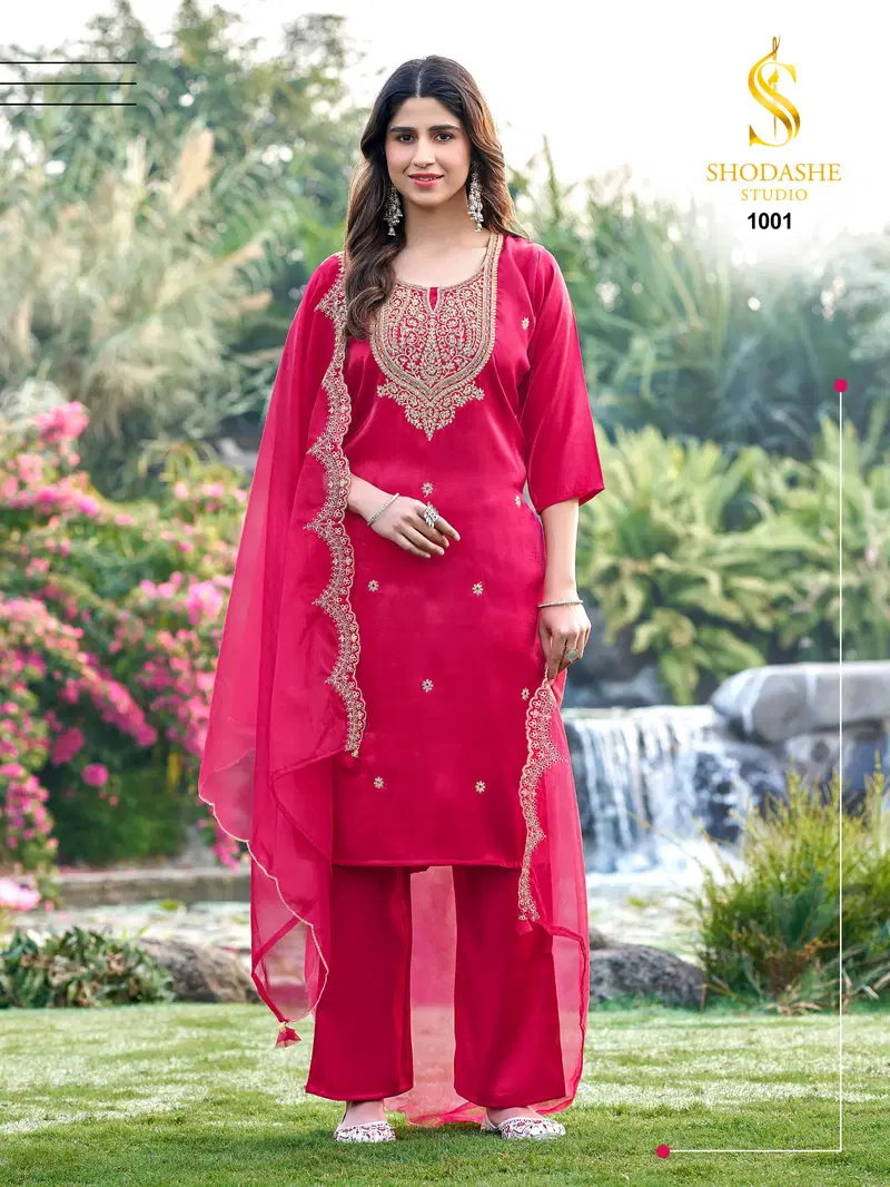 Shodashe Falak Glass Viscose Fancy Kurti Bottom With Dupatta
