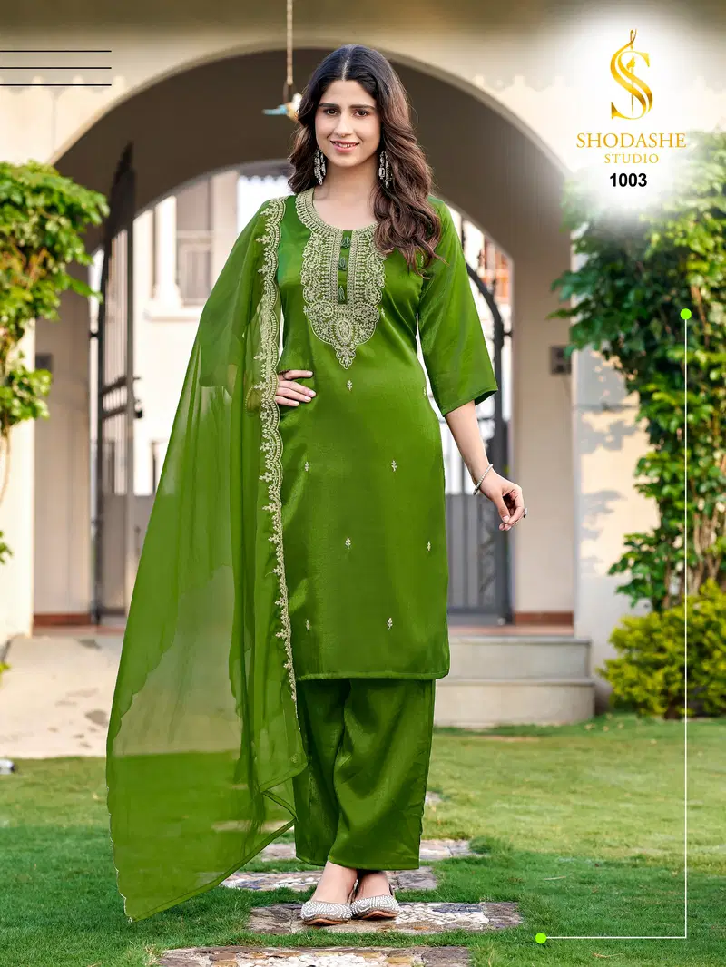 Shodashe Falak Glass Viscose Fancy Kurti Bottom With Dupatta