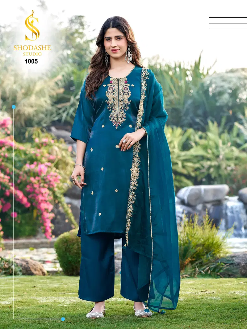 Shodashe Falak Glass Viscose Fancy Kurti Bottom With Dupatta