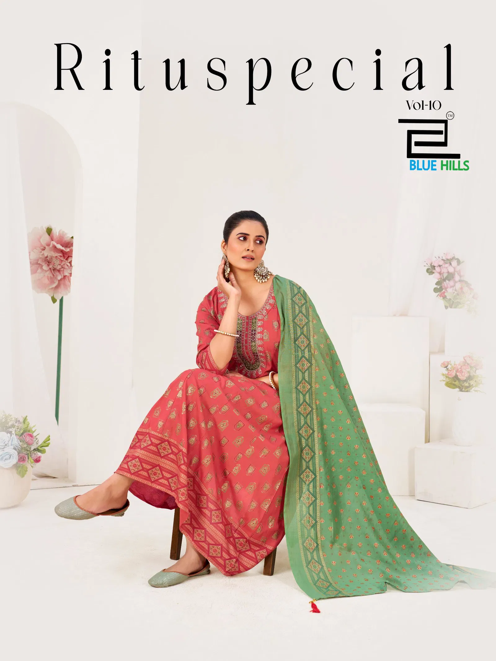 Blue Hills Ritu Special Vol 10 Rayon Anarkali Gown With Dupatta Collection