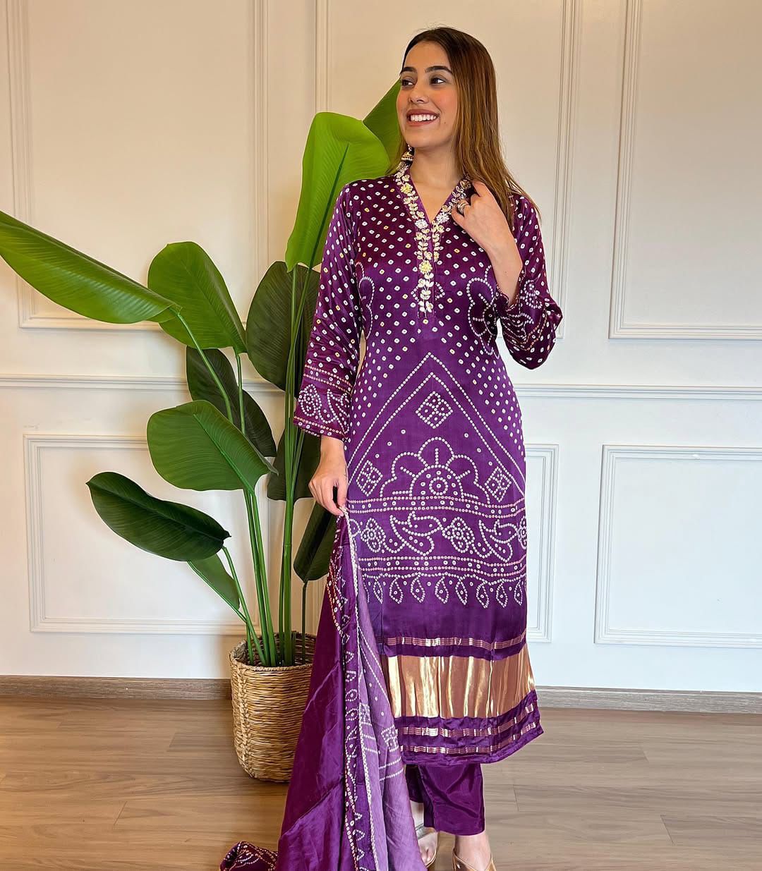 NCO 63 Viscose Cotton Sequins Coading Embroidery Kurti Bottom With Dupatta