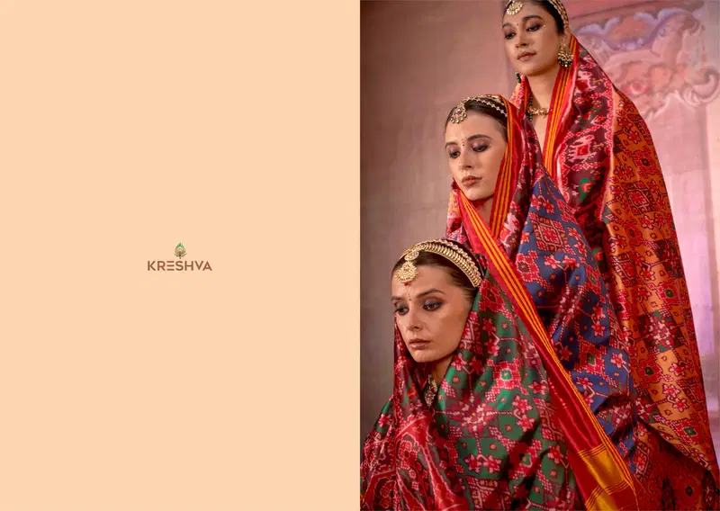 Kreshva Patola Royal Silk With Patola Print Saree Collection