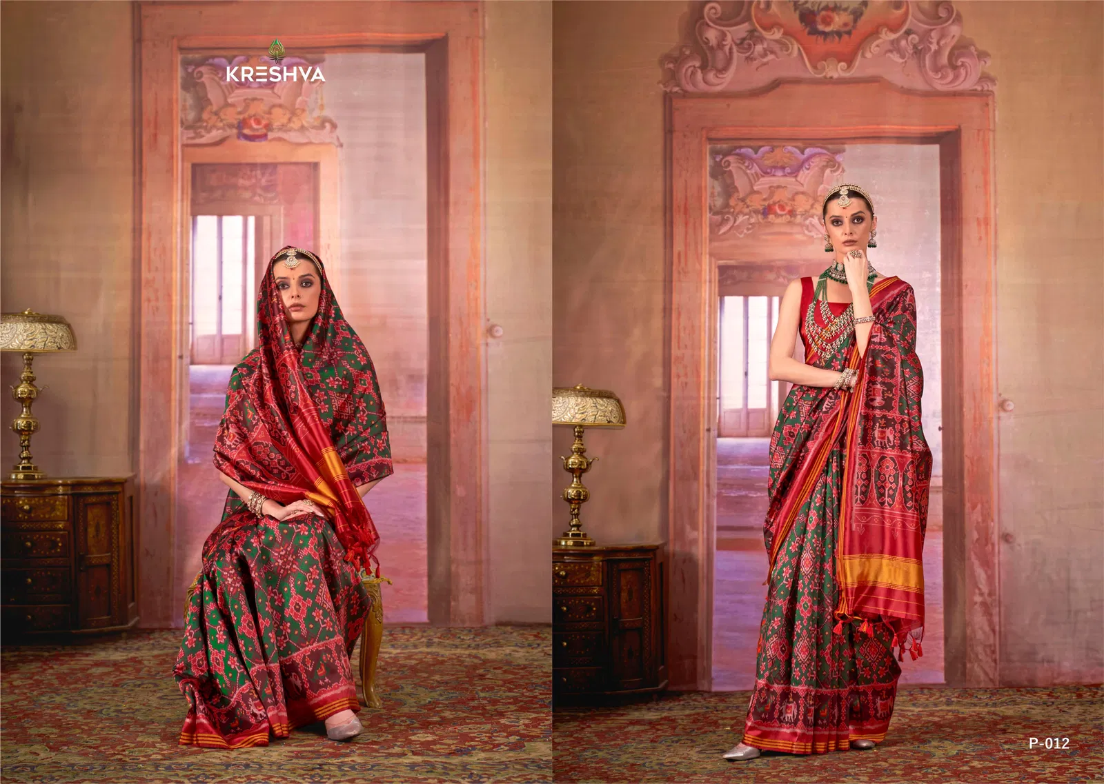 Kreshva Patola Royal Silk With Patola Print Saree Collection
