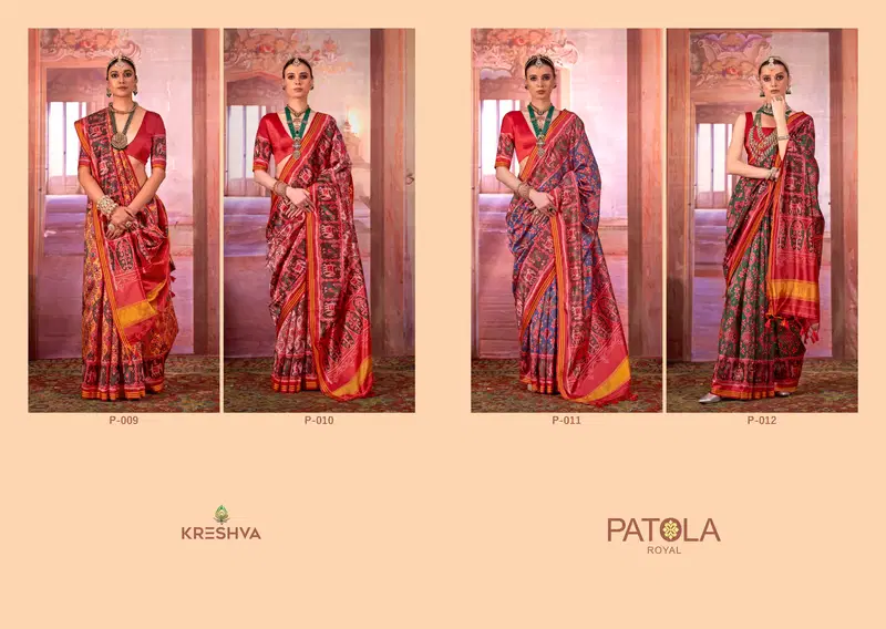 Kreshva Patola Royal Silk With Patola Print Saree Collection