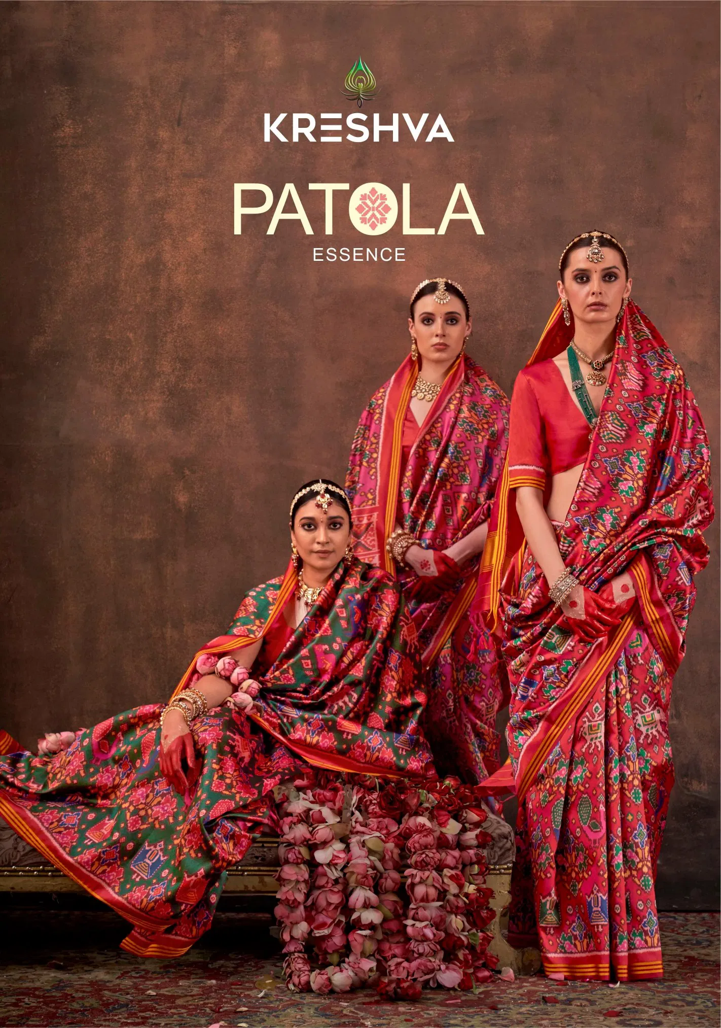 Kreshva Patola Essence Silk With Patola Print Saree Collection