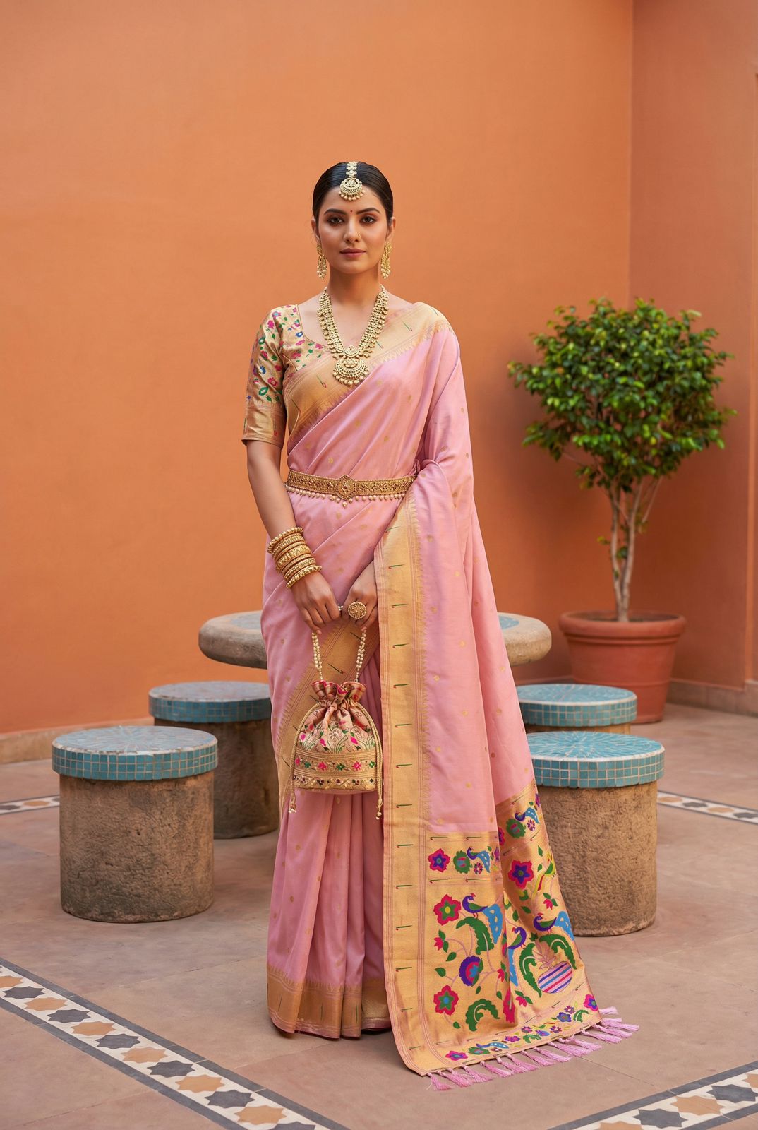 Lekha MN Pavitra Vol 2 Pethani Silk Zari Weaving Saree