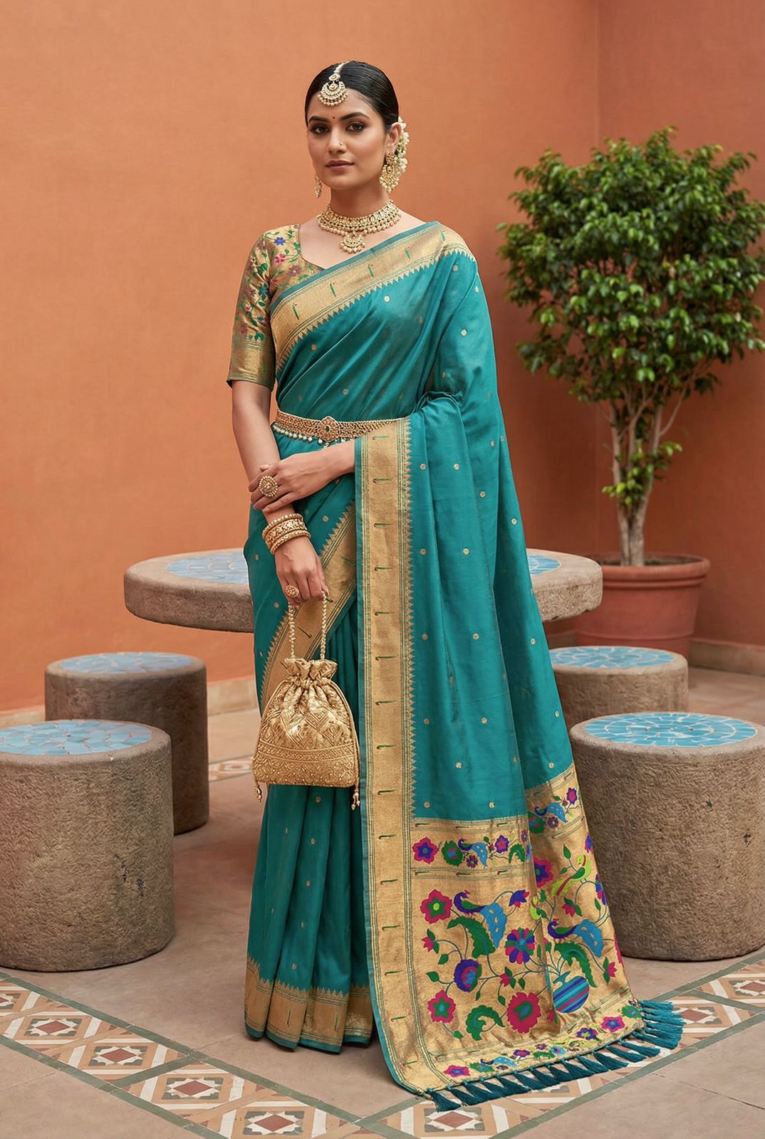 Lekha MN Pavitra Vol 2 Pethani Silk Zari Weaving Saree