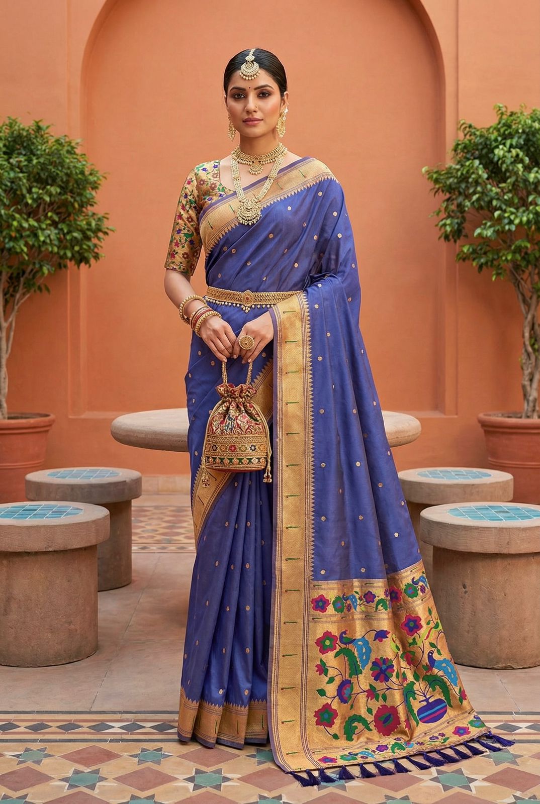 Lekha MN Pavitra Vol 2 Pethani Silk Zari Weaving Saree