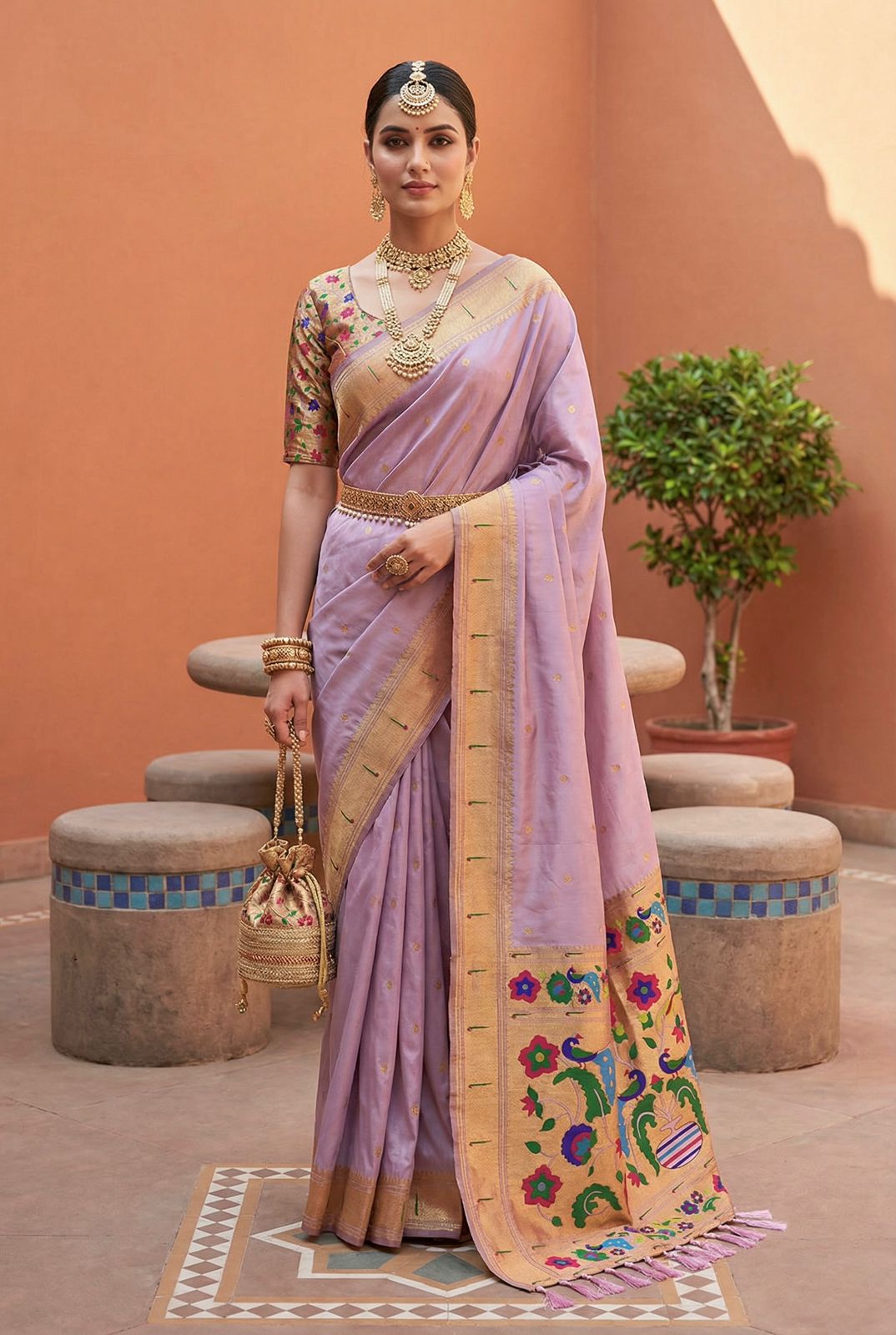 Lekha MN Pavitra Vol 2 Pethani Silk Zari Weaving Saree