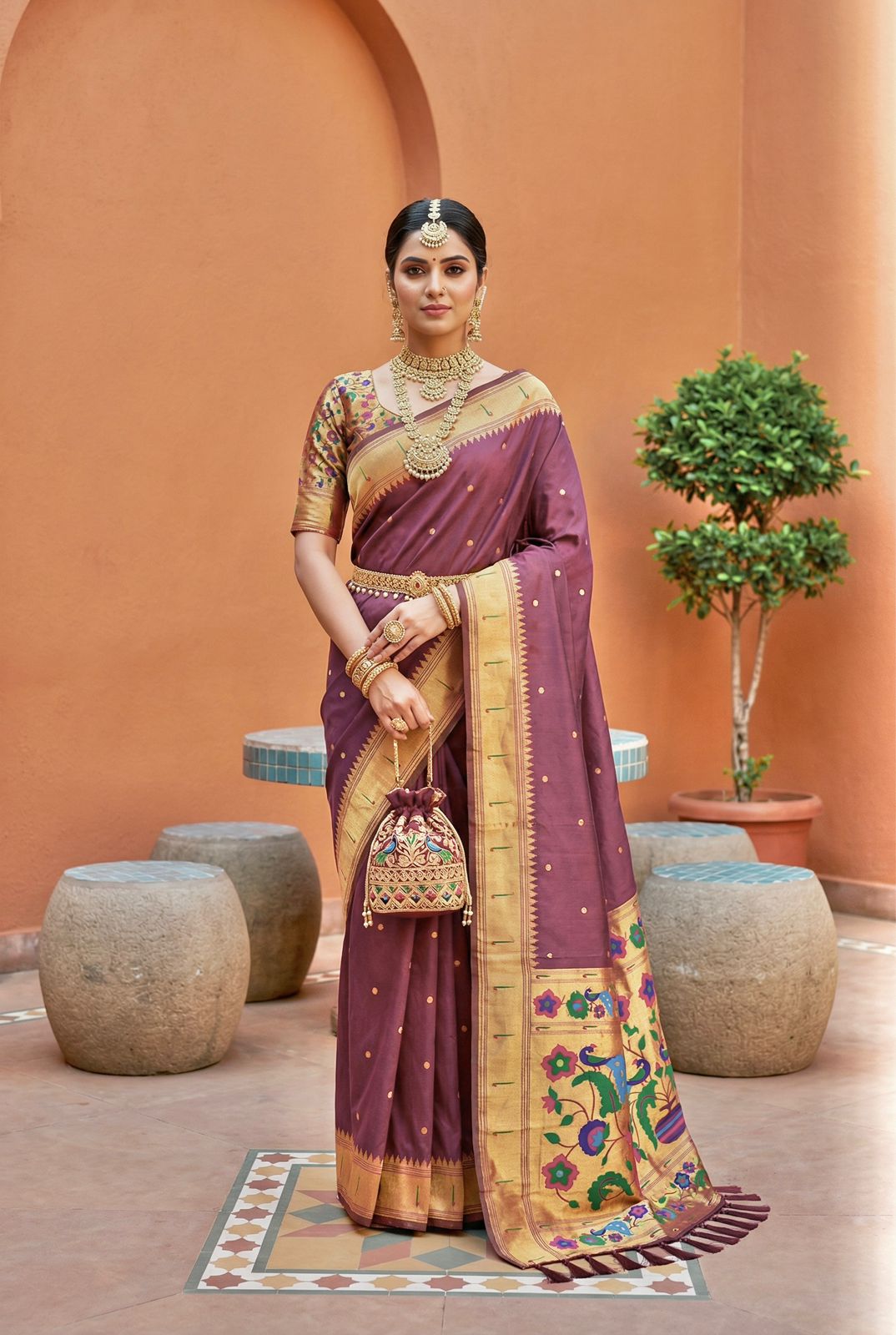 Lekha MN Pavitra Vol 2 Pethani Silk Zari Weaving Saree