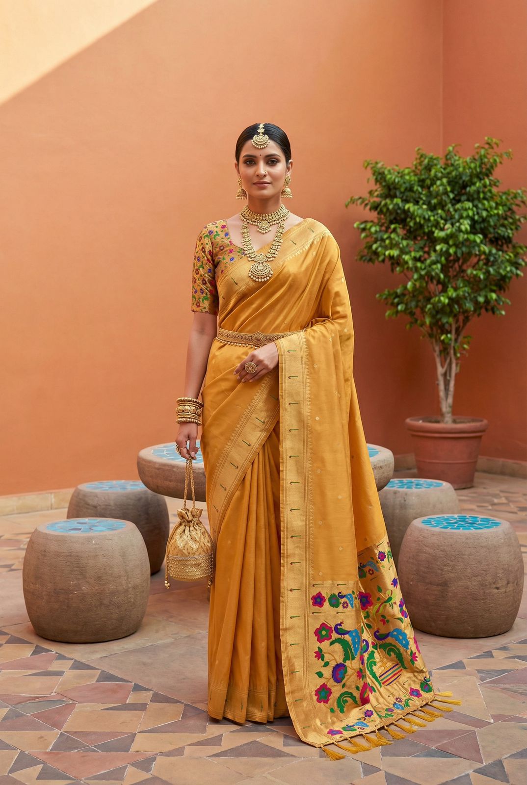 Lekha MN Pavitra Vol 2 Pethani Silk Zari Weaving Saree
