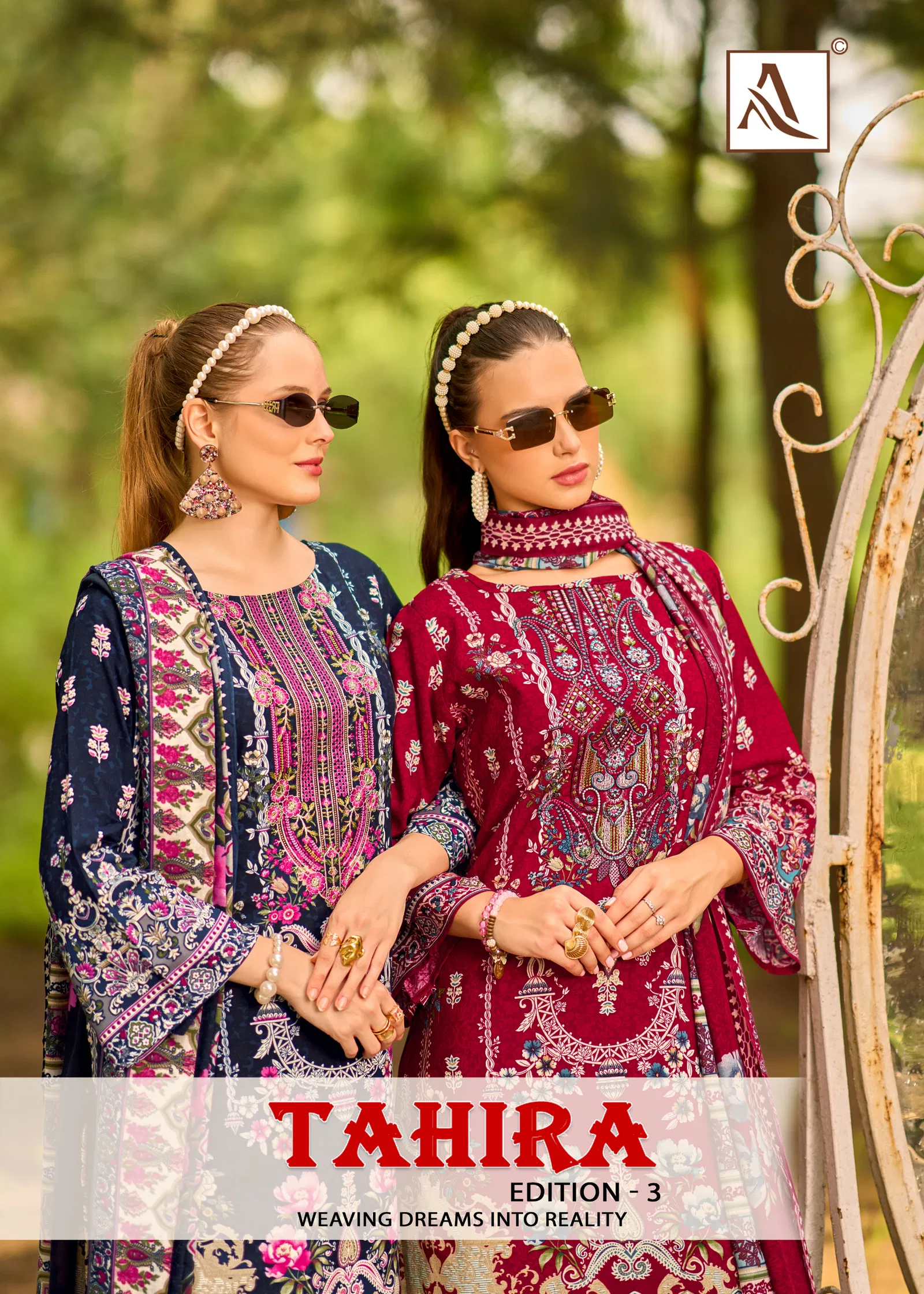 Alok Tahira Vol 03 Viscose Rayon Embroidered Dress Material