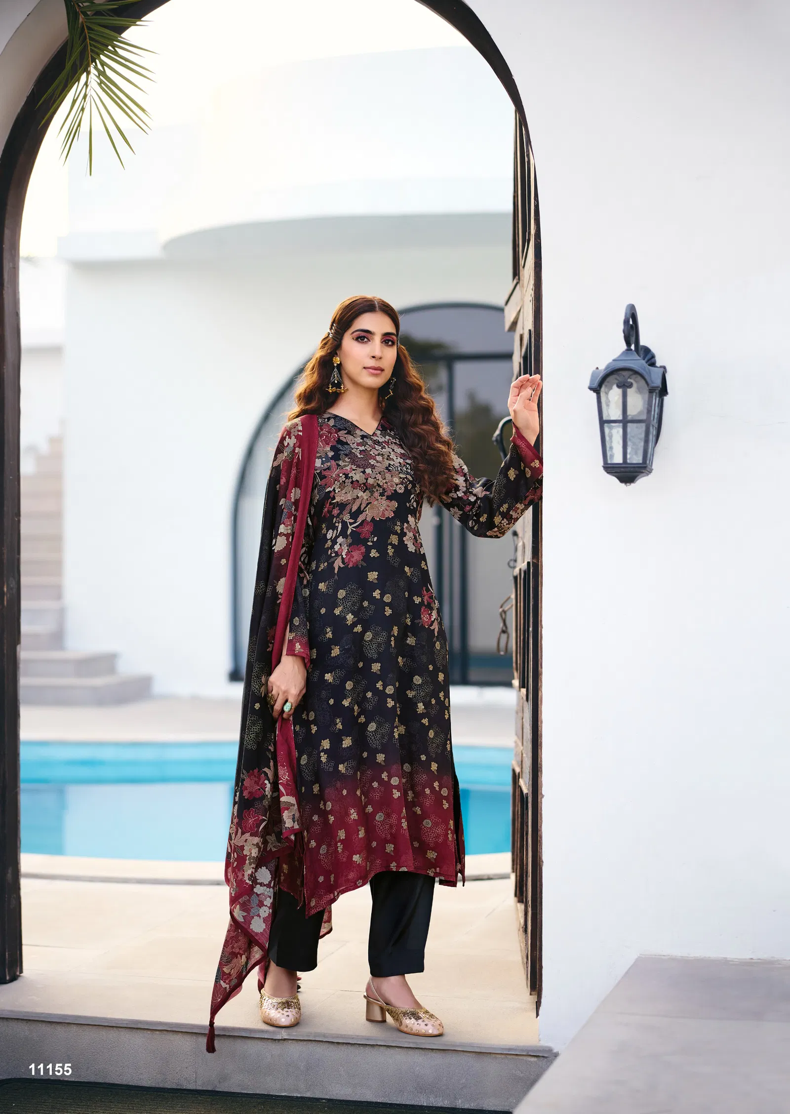 Sadhana Ether Muslin Silk With Khatli Work Salwar Kameez