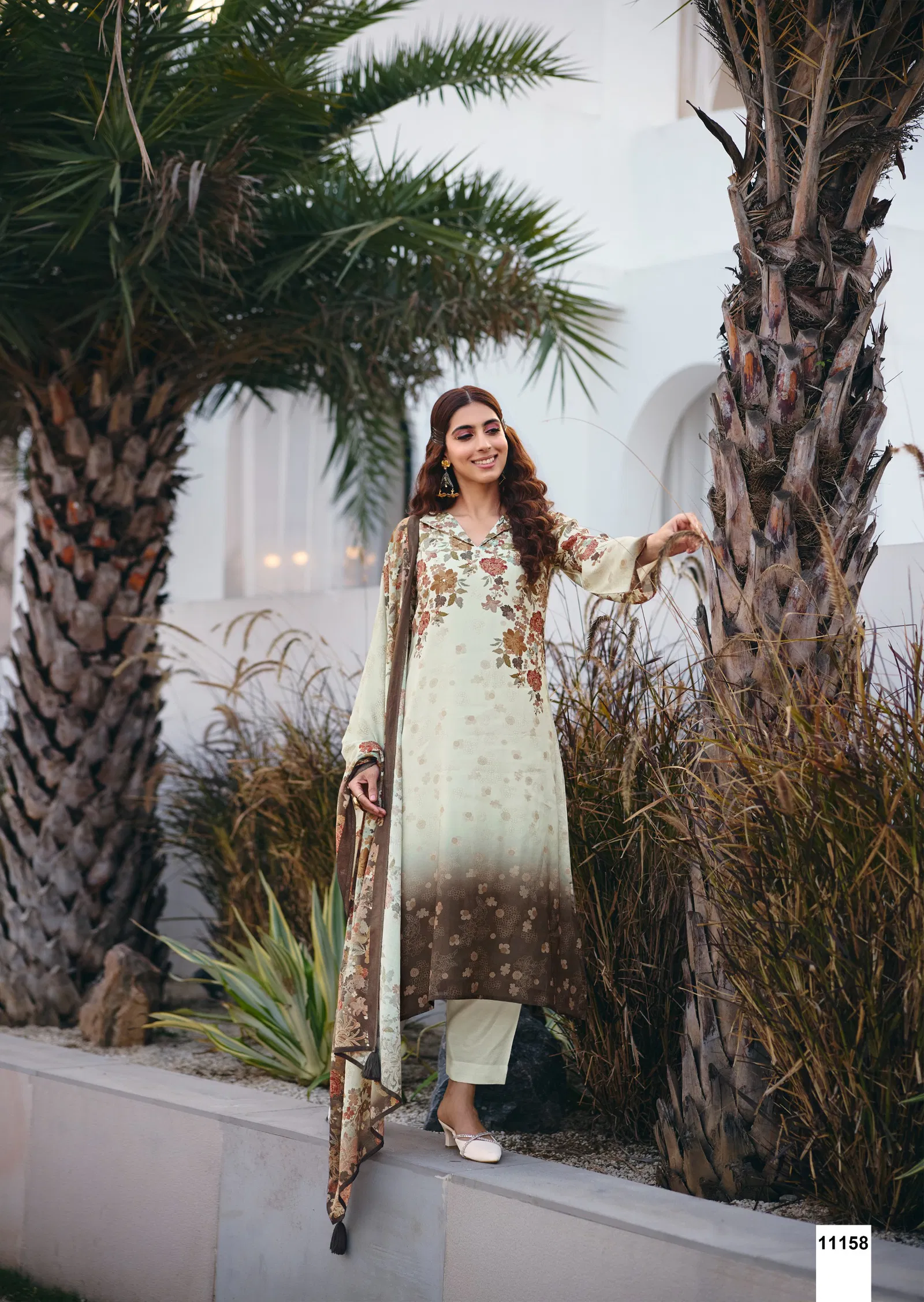 Sadhana Ether Muslin Silk With Khatli Work Salwar Kameez