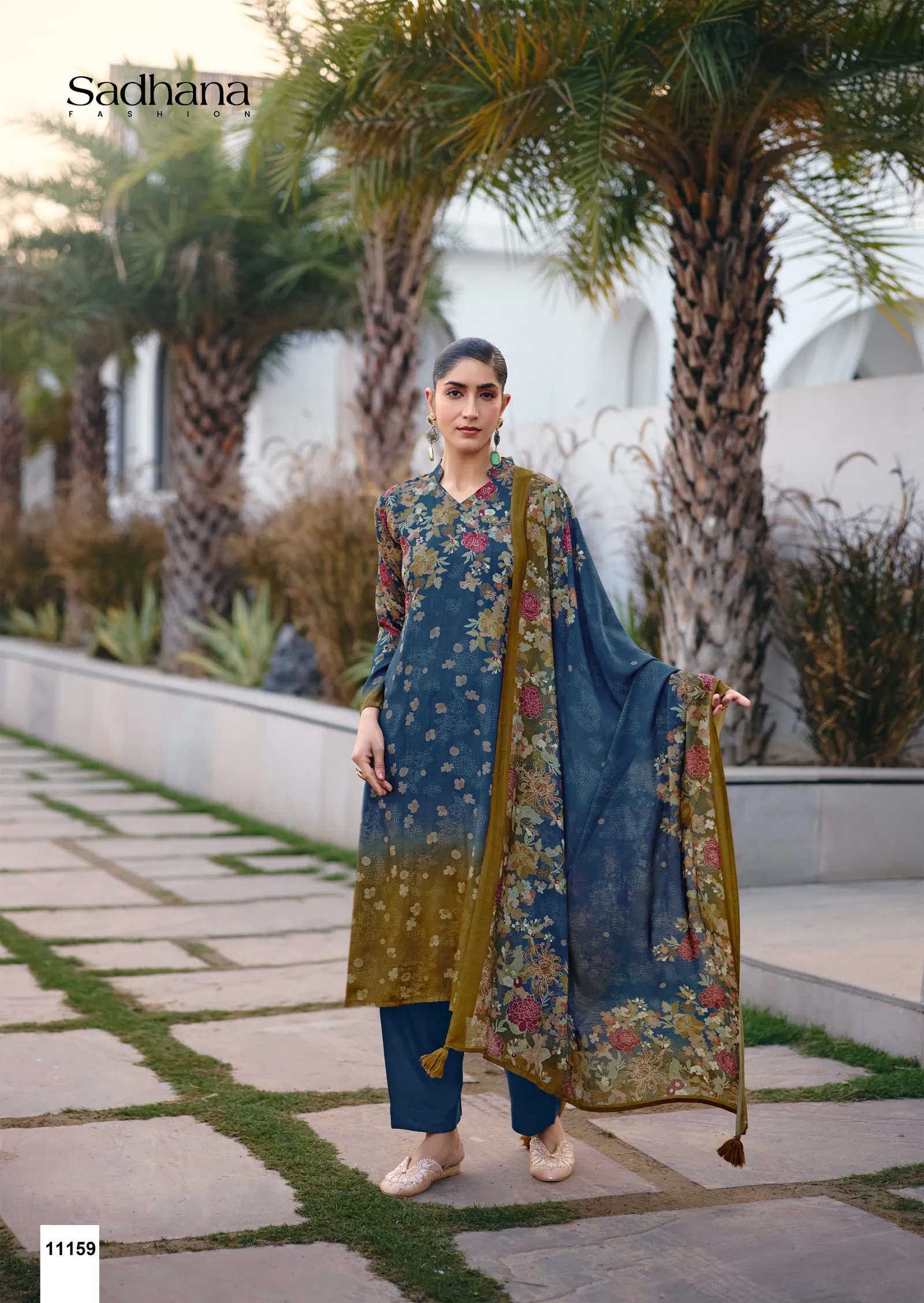 Sadhana Ether Muslin Silk With Khatli Work Salwar Kameez
