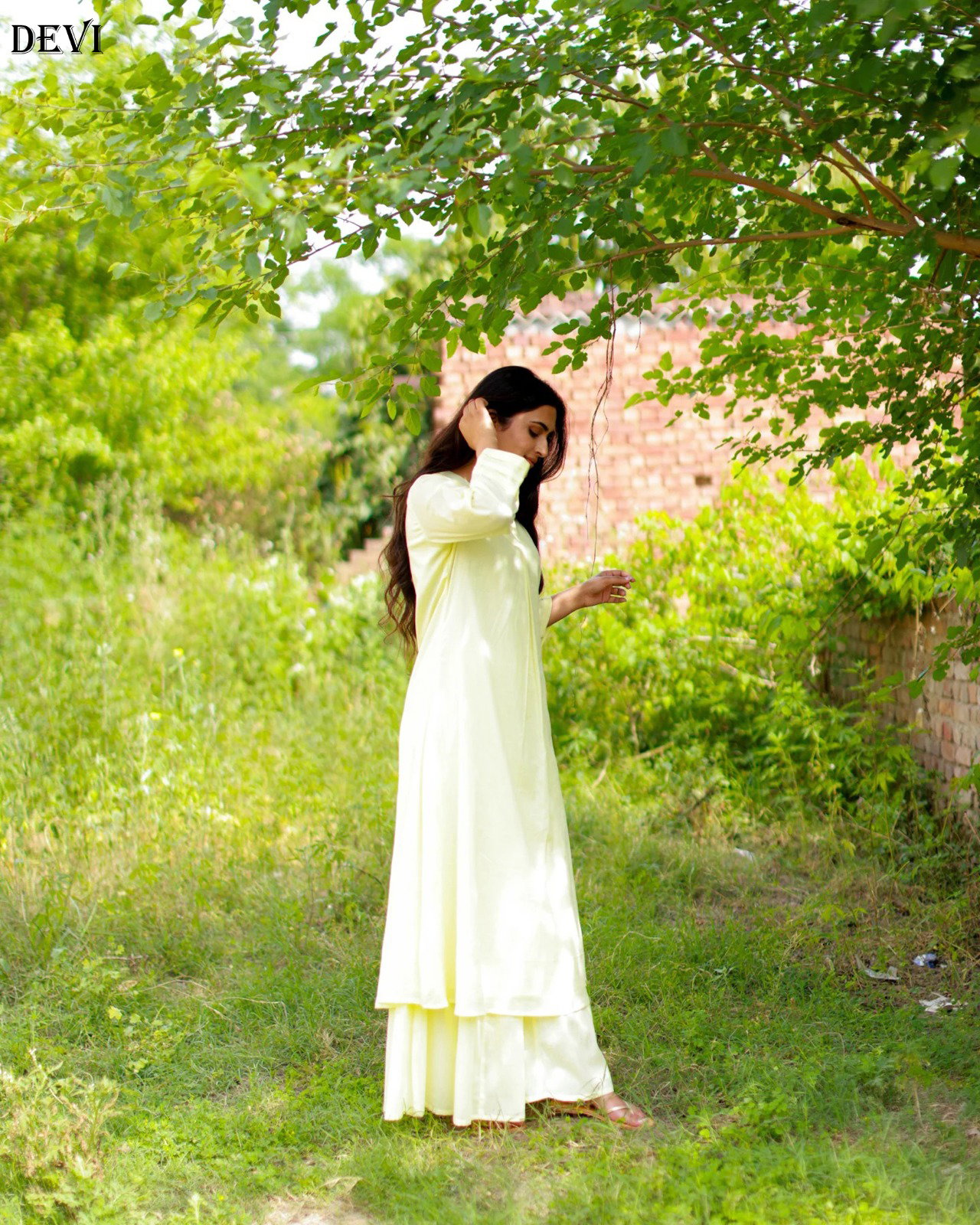Devi Vol 13 Pure Cotton Plain Kurti with Bottom Co Ord Set 