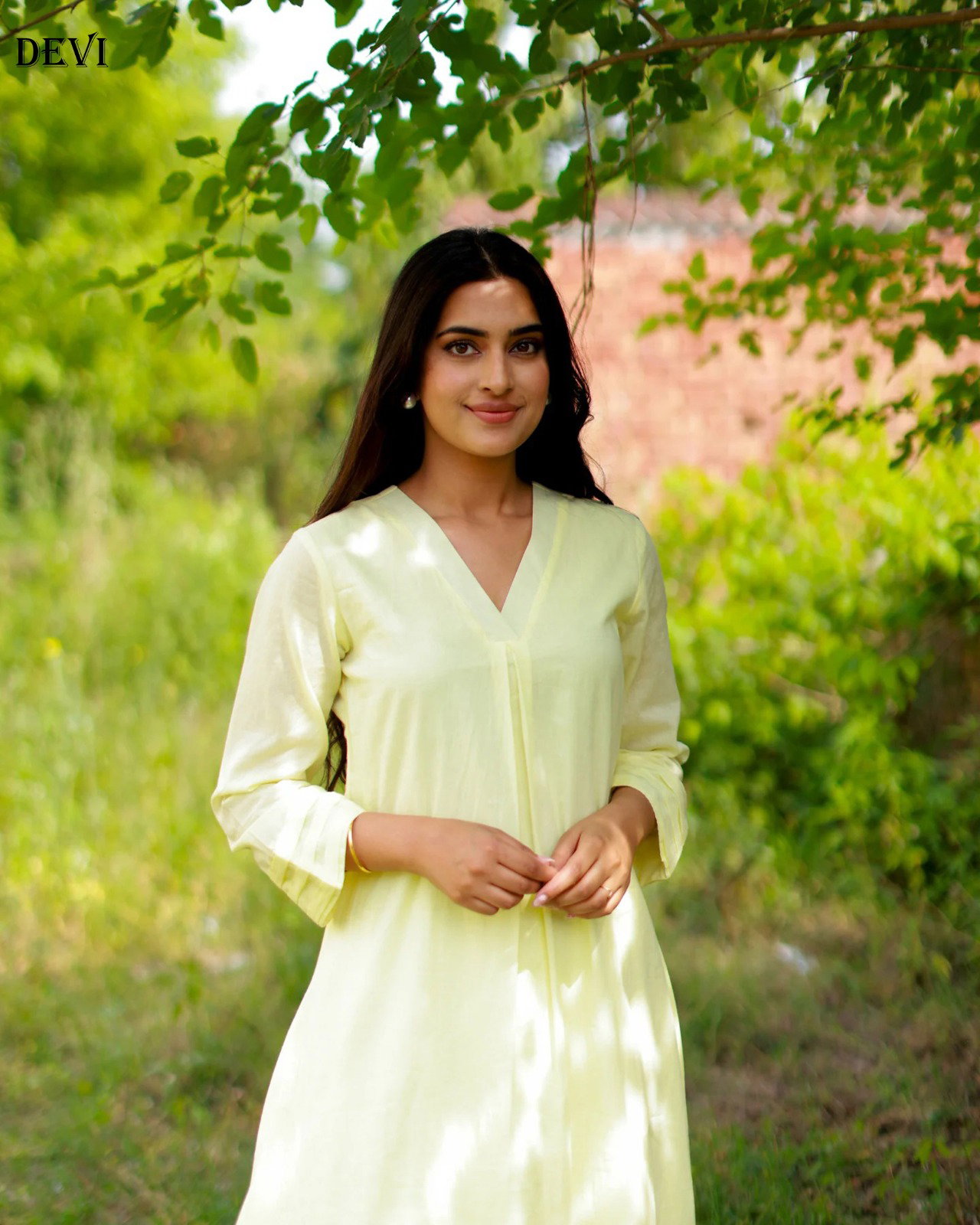 Devi Vol 13 Pure Cotton Plain Kurti with Bottom Co Ord Set 