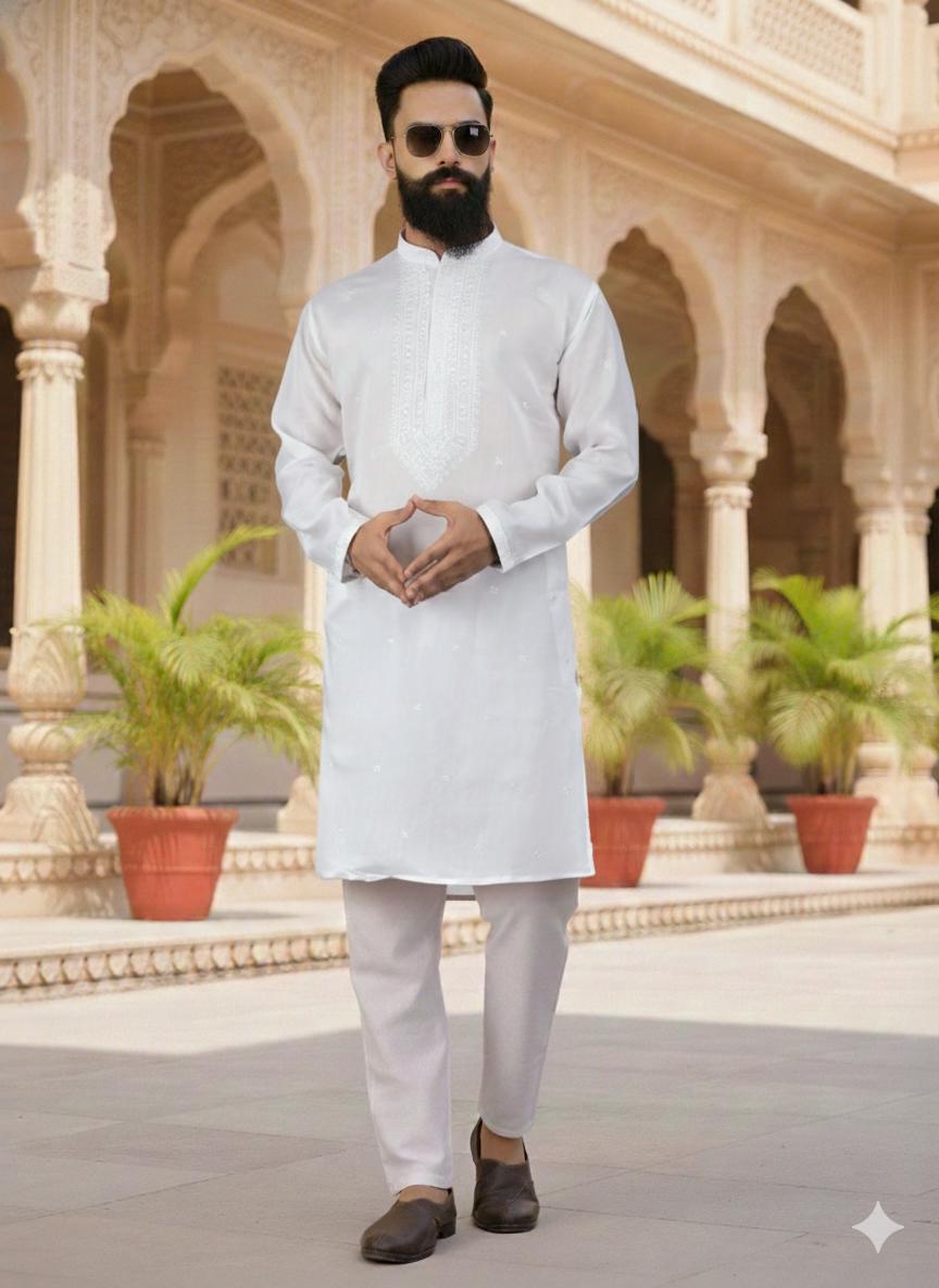 Lekha Sal 8 Luxurious 14 kg Silk Intricate Work Mens Kurta Pajama