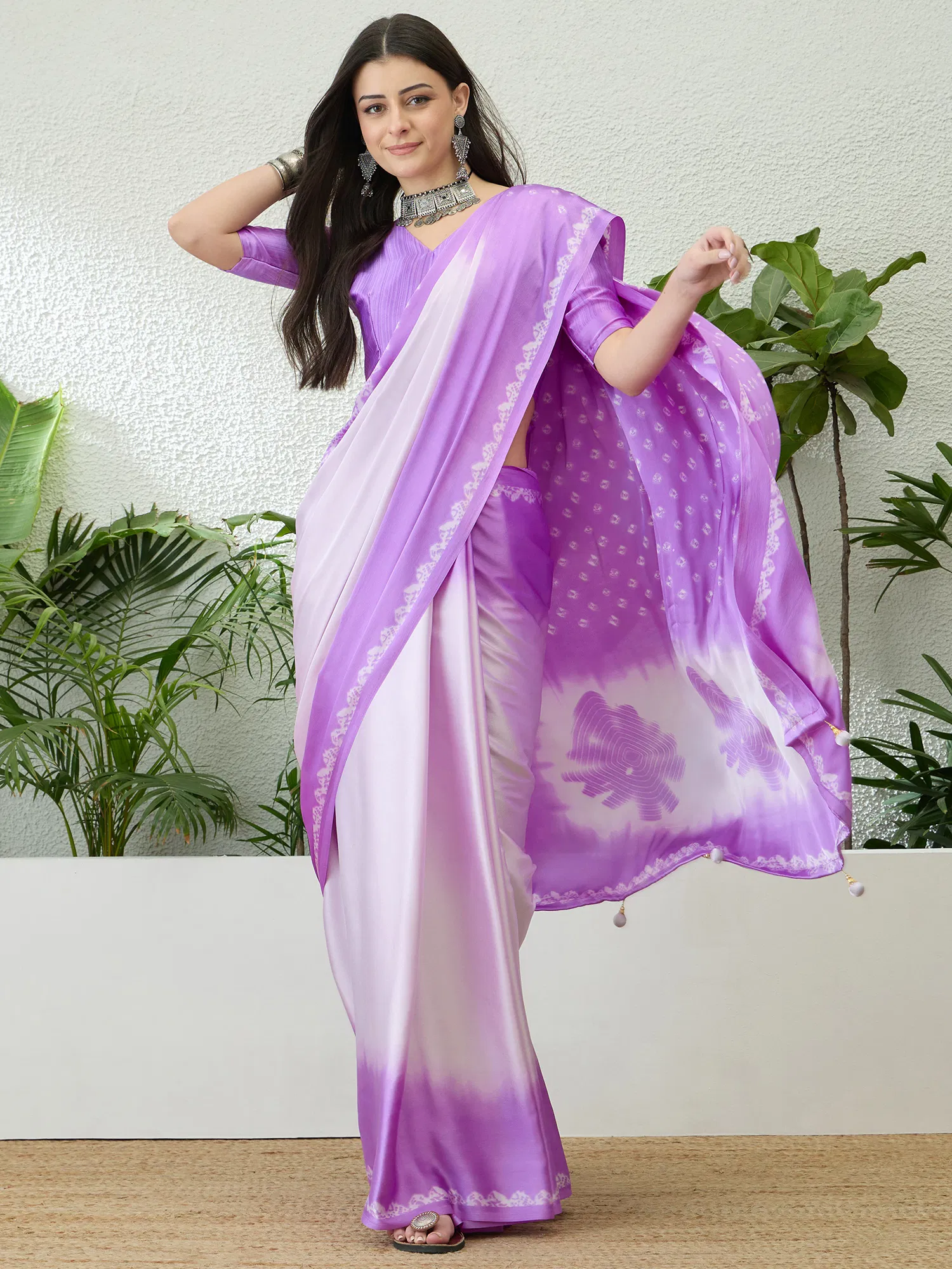 Lux Vol 27 Semi Modal Bandhani Printed Saree Collection