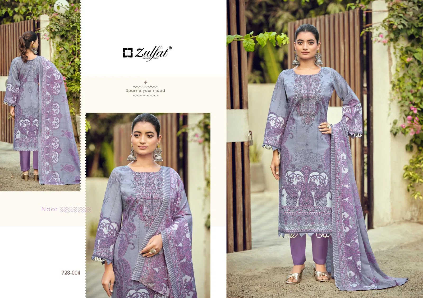 Zulfat Firdaus Vol 02 Cotton Embroidery Worked Dress Material Collection