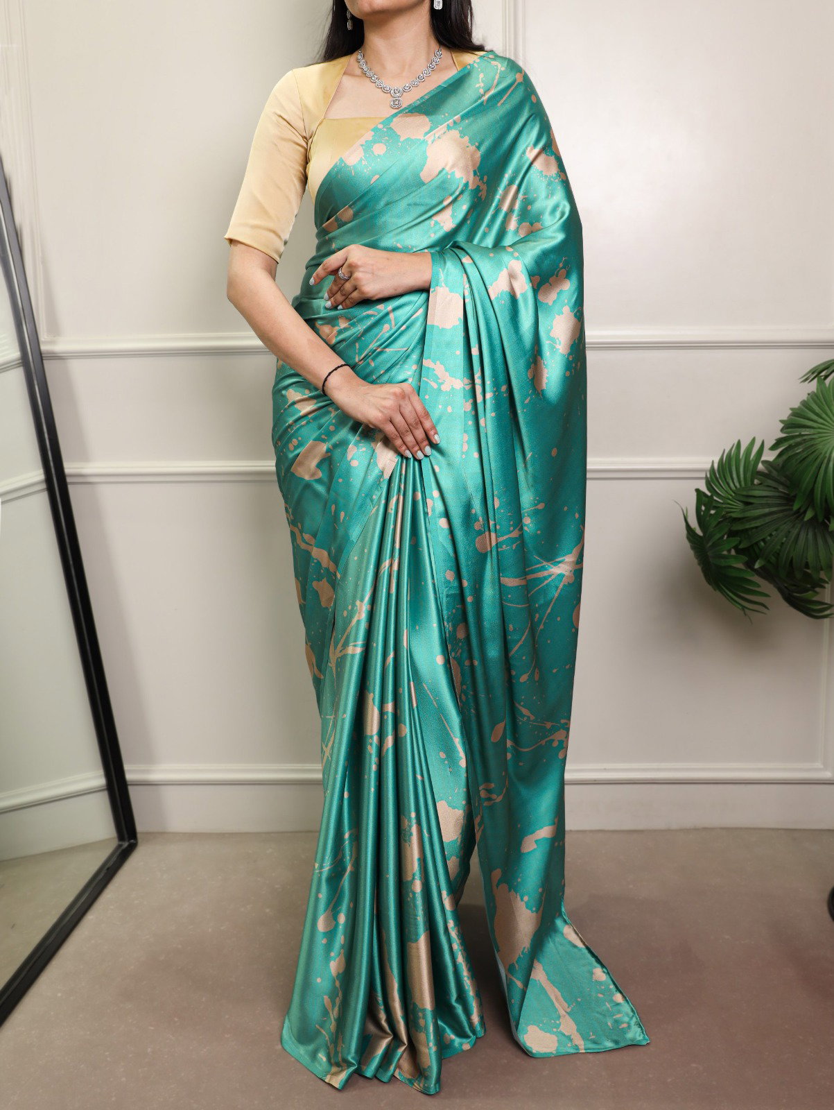Lekha Yf 7012 Satin Silk Printed Saree Collection