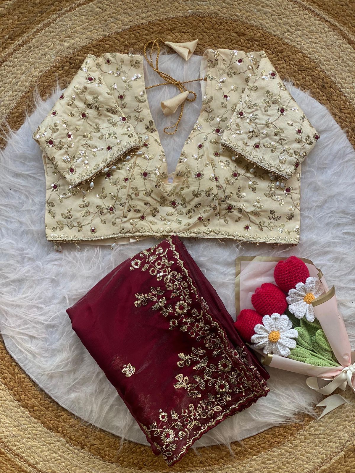 NCO Misty Vol 2 Soft Satin Silk Heavy Embroidery Sequins Thread Work Wedding Wear Saree