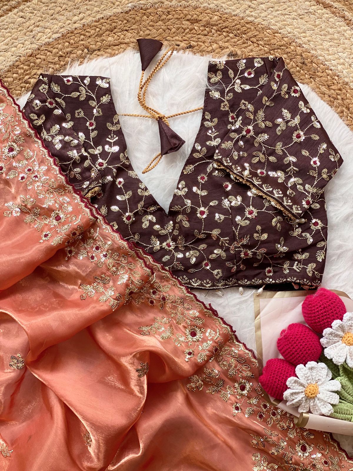 NCO Misty Vol 2 Soft Satin Silk Heavy Embroidery Sequins Thread Work Wedding Wear Saree