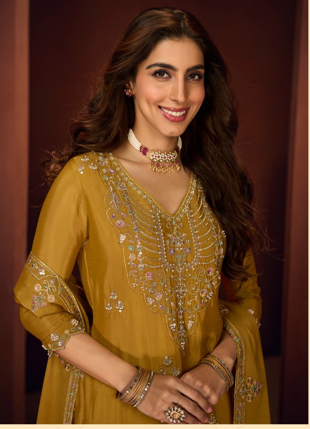 Vouch JMD 5013 Chinon Heavy Work Readymade Salwar Kameez