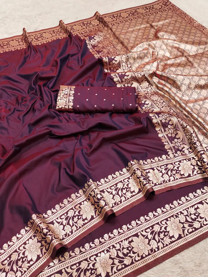 Mb 3321 Banarasi Gala Silk Zari Weaving Saree Collection