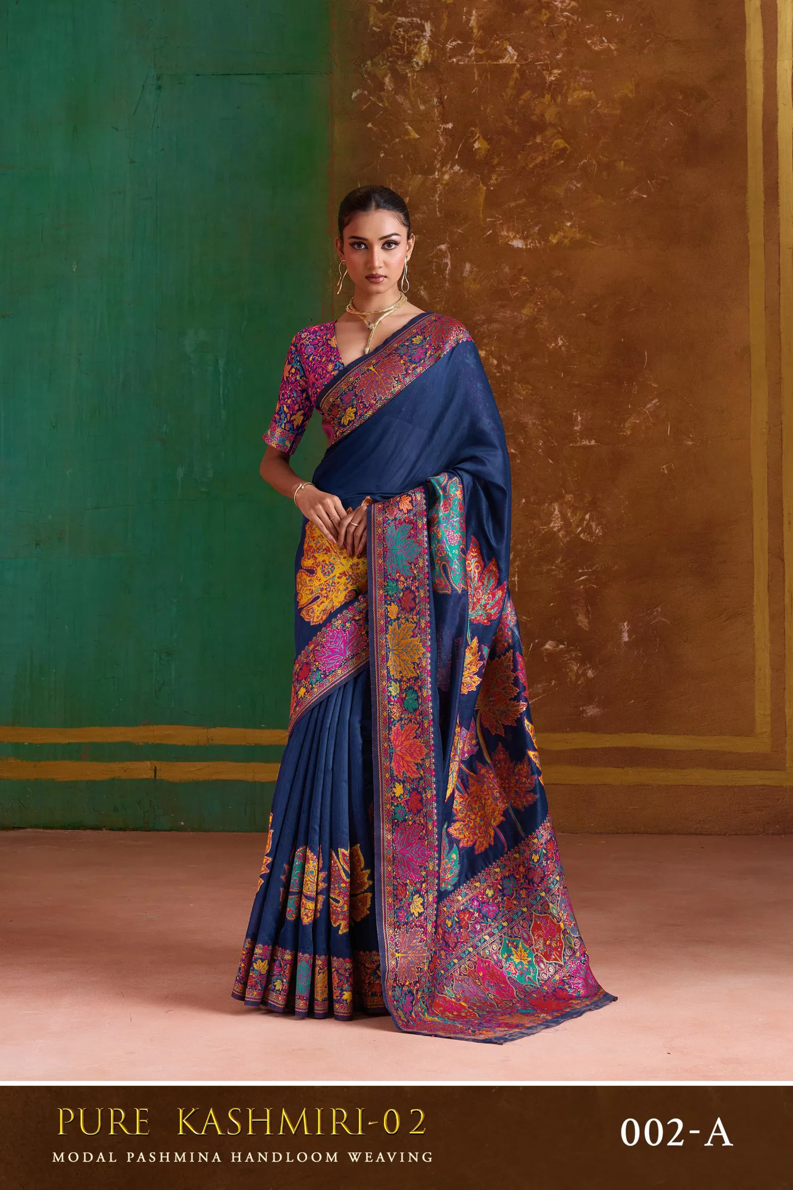 Pure Kashmiri Vol 02 Modal Cotton Pashmina Weaving Saree Collection