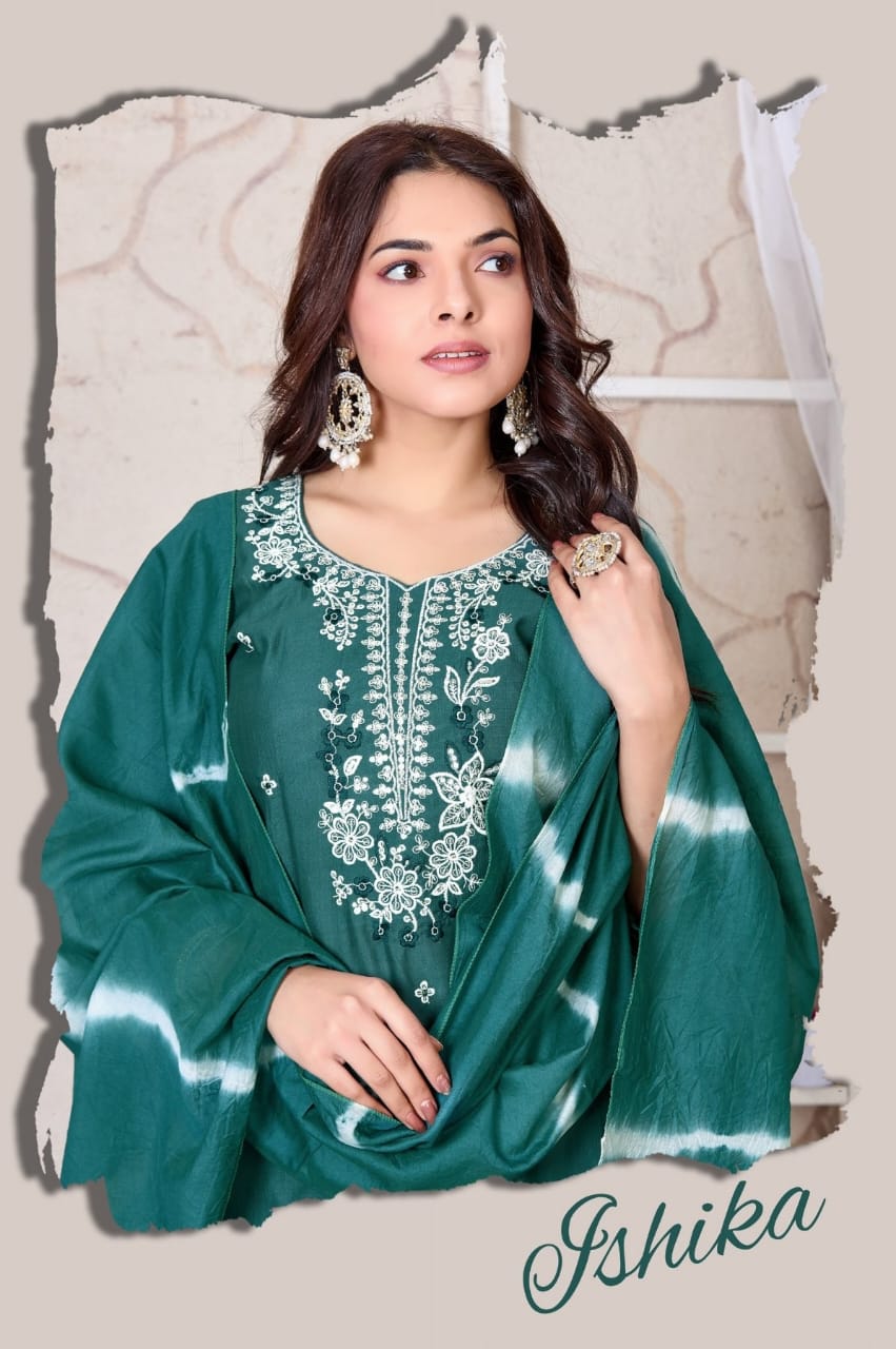 Dnp Ishikha Vatican Silk Kurti With Bottom And Dupatta